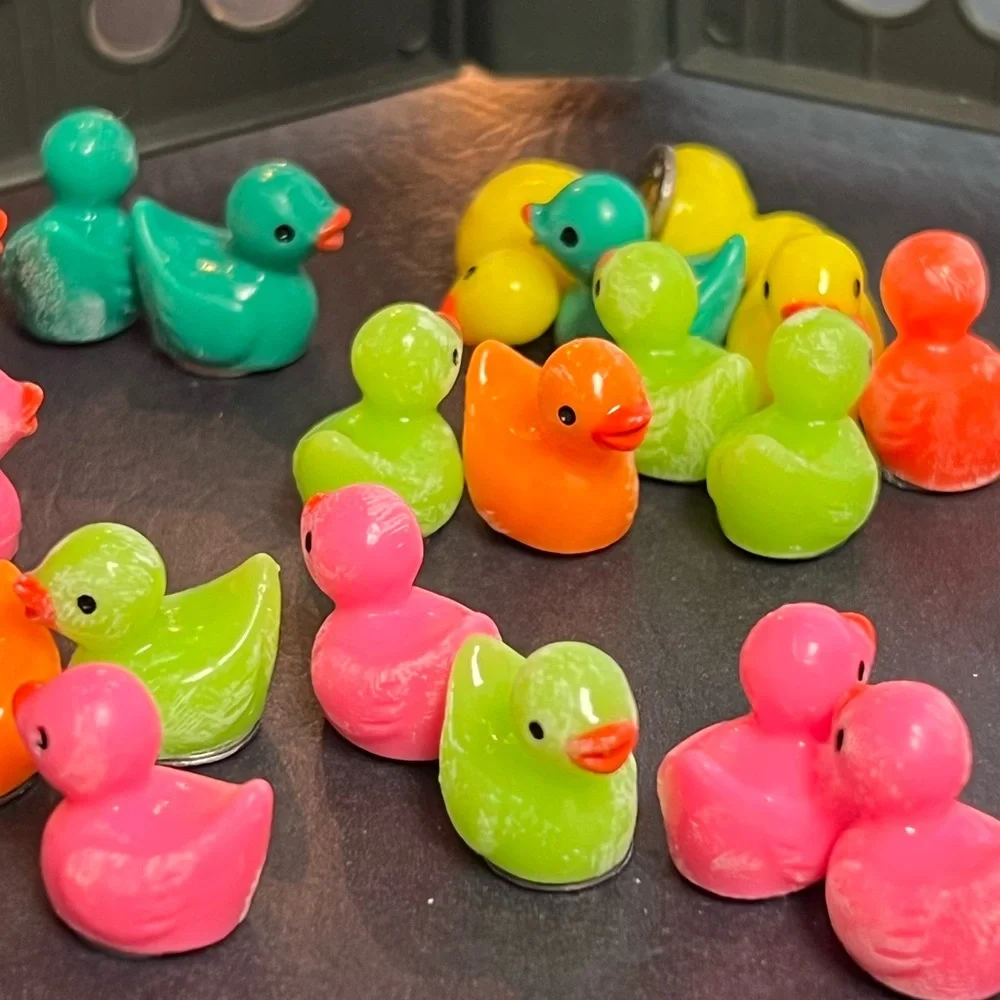 Neon Mini Ducks, Games Pieces, Qty 50, New